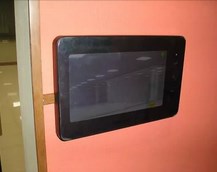 Установка цветного домофона "ЕР-2232" в мужском салоне "Gare du Nord" в ТЦ "Формула Икс"